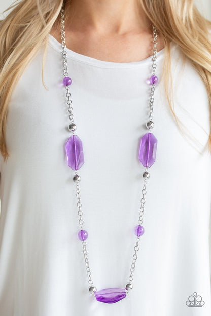 Crystal Charm-purple-Paparazzi necklace