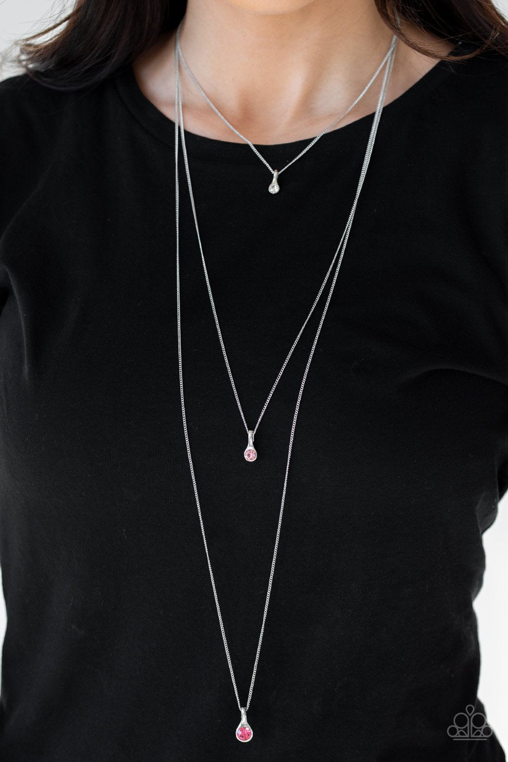 Crystal Chic-pink-Paparazzi necklace