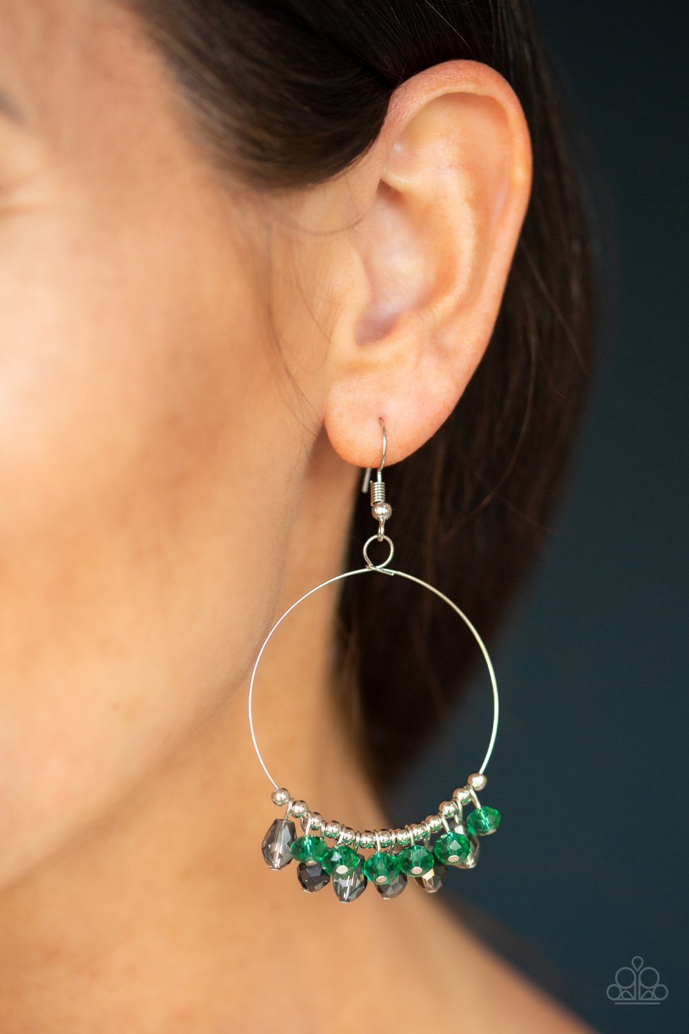 Crystal Collaboration-green-Paparazzi earrings