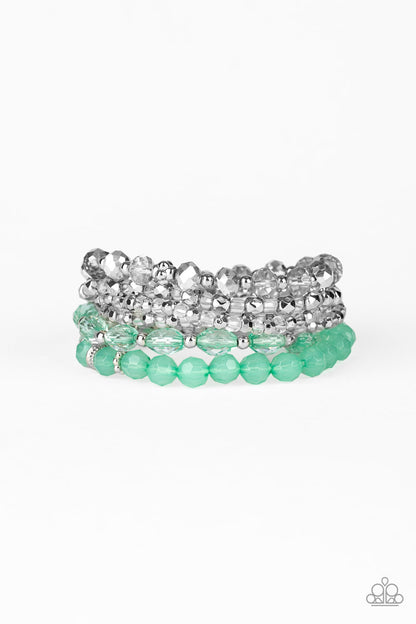 Crystal Collage - green - Paparazzi bracelet