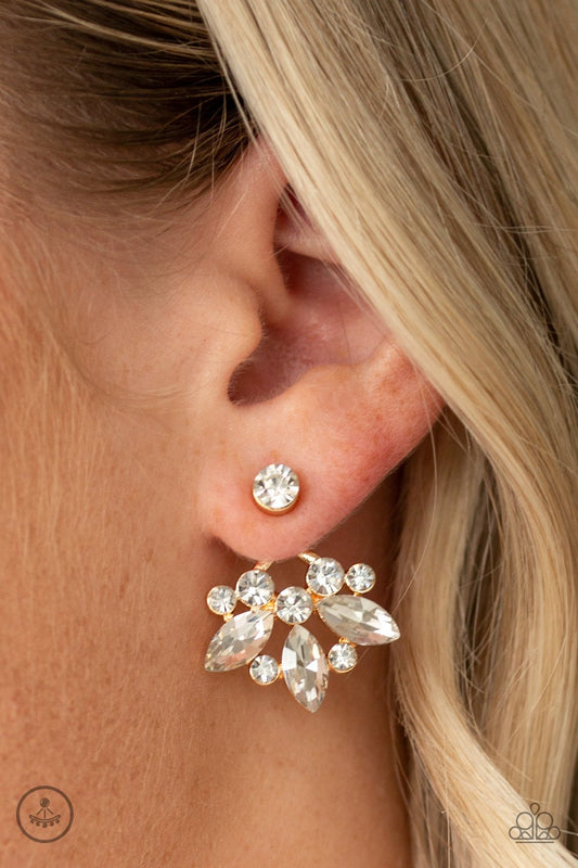 Crystal Constellations-gold-Paparazzi earrings