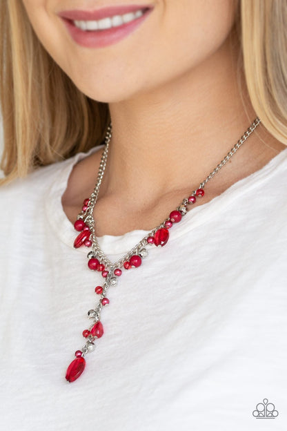 Crystal Couture-red-Paparazzi necklace