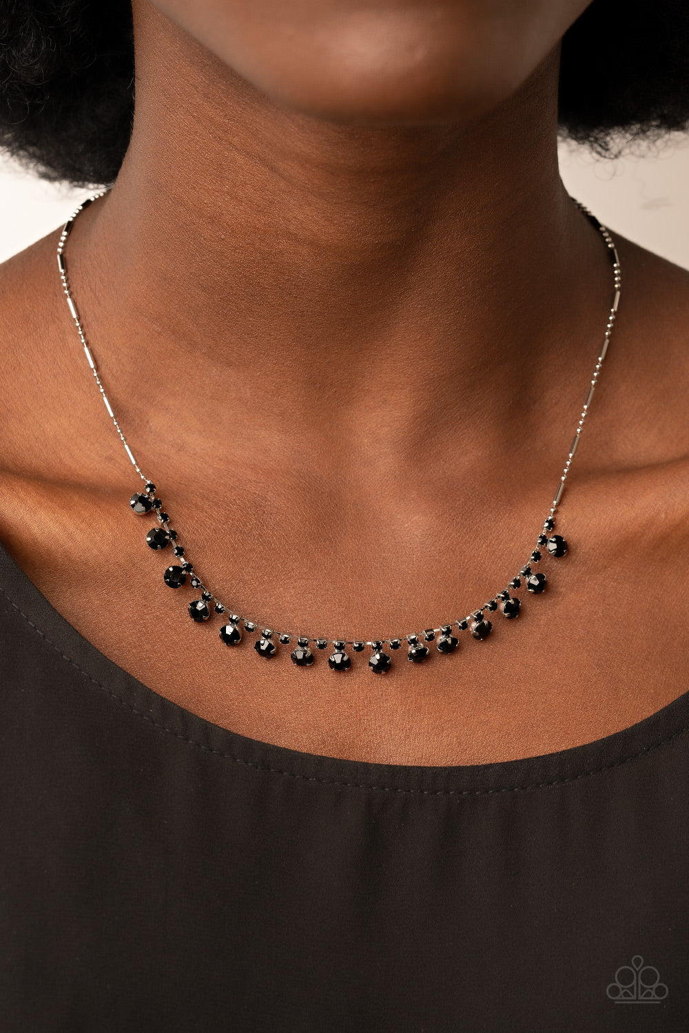 Cue the Mic Drop - black - Paparazzi necklace
