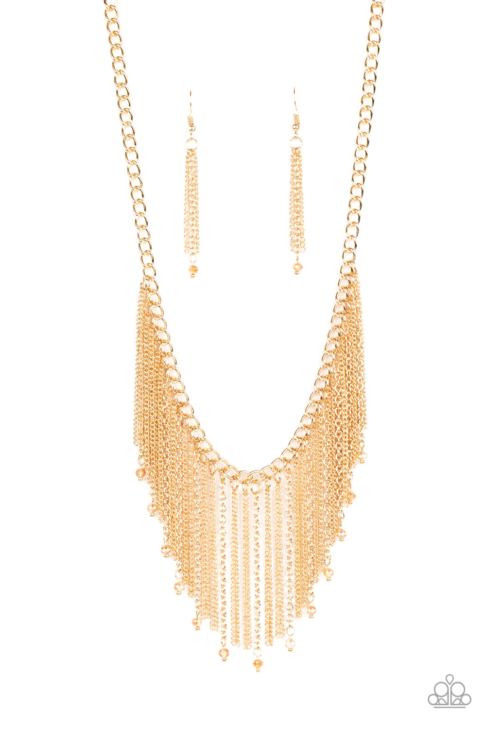 Cue the Fireworks - gold - Paparazzi necklace