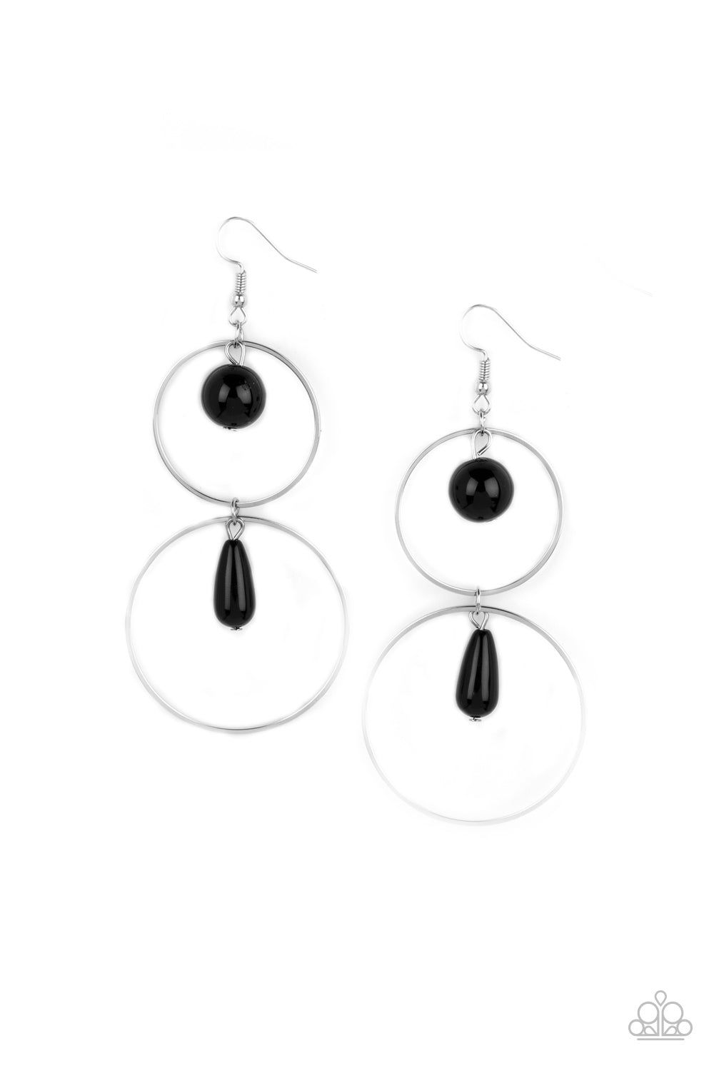 Cultured in Couture - black - Paparazzi earrings