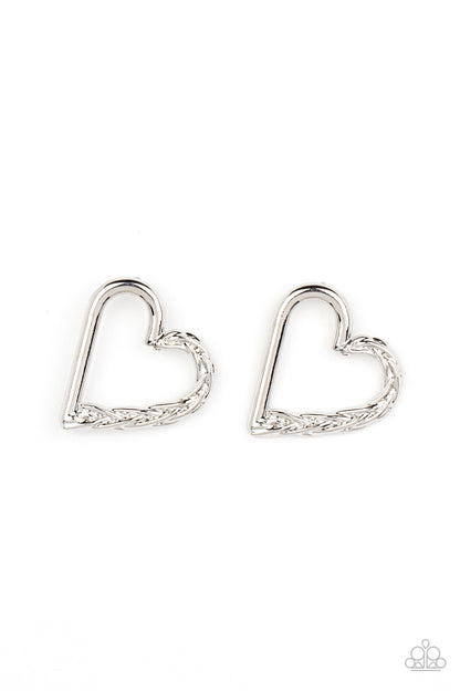 Cupid, Who? - silver - Paparazzi earrings