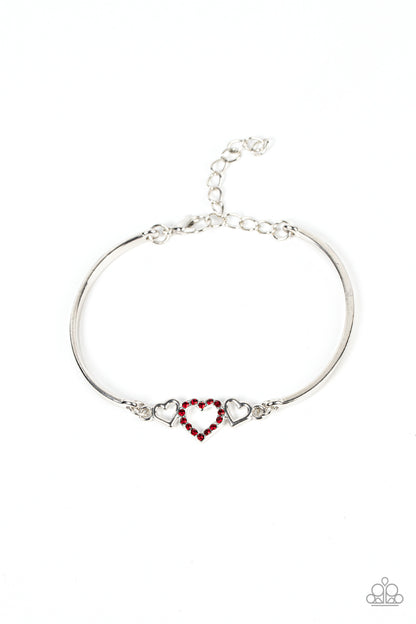 Cupids Confessions - red - Paparazzi bracelet