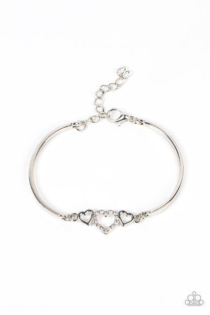 Cupids Confessions - white - Paparazzi bracelet