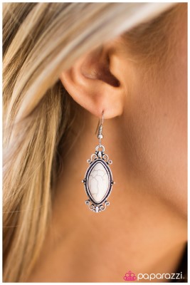 Custom Stonework - White - Paparazzi earrings