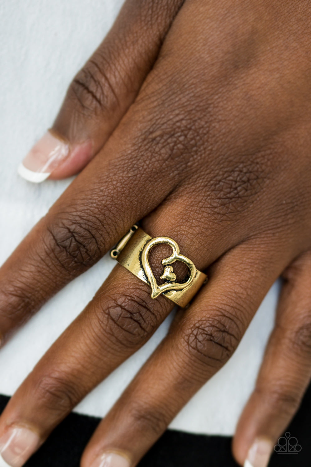 Cute as Cupid - brass - Paparazzi ring