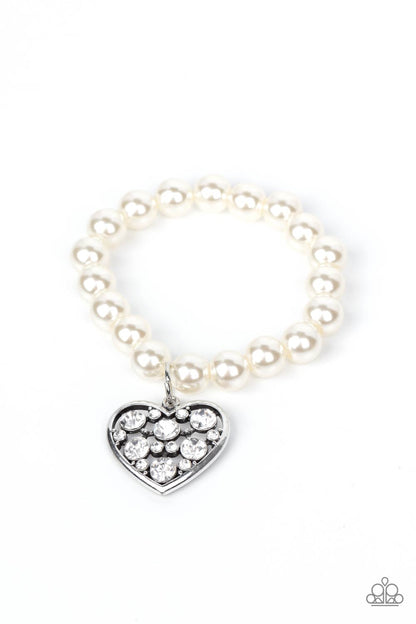 Cutely Crushing - white - Paparazzi bracelet