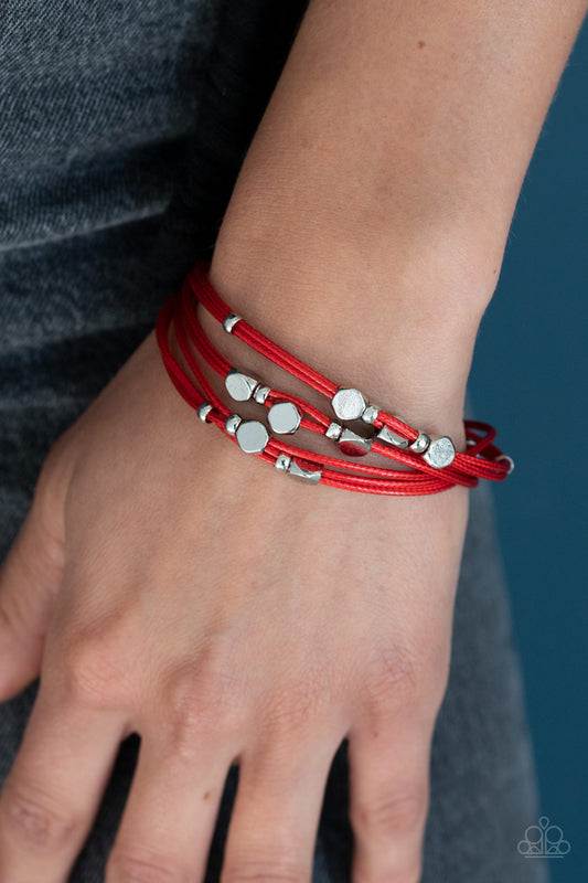 Cut the Cord - red - Paparazzi bracelet