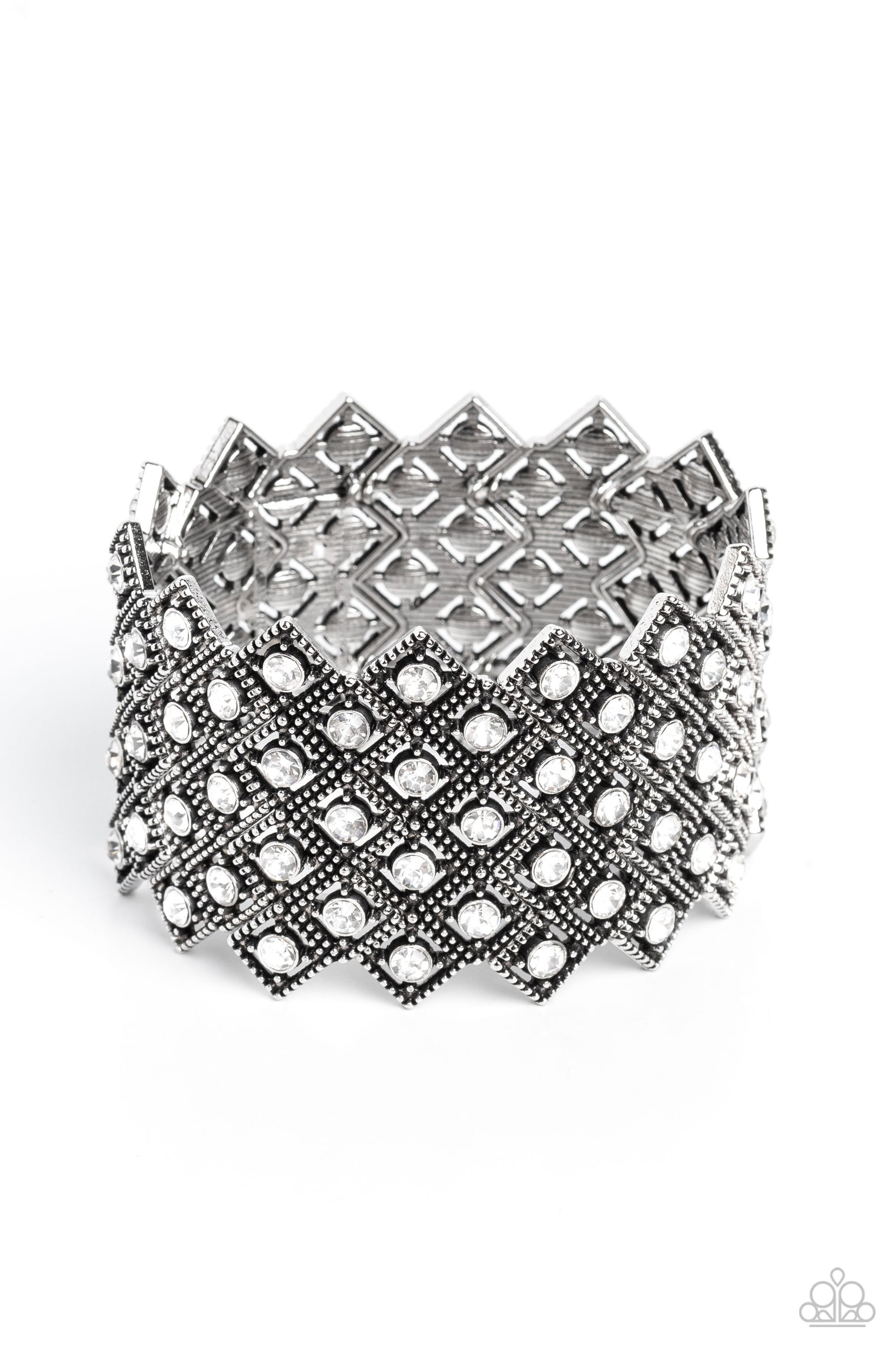 DECO in the Rough - white - Paparazzi bracelet