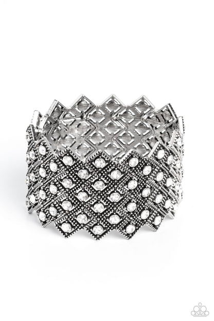 DECO in the Rough - white - Paparazzi bracelet