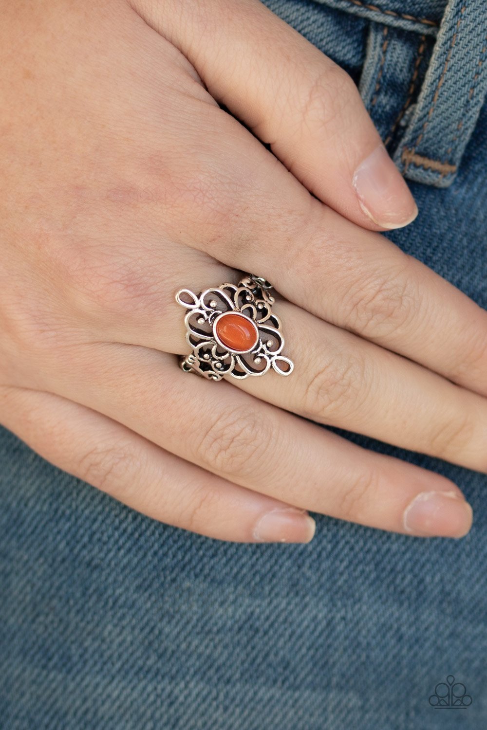 DEW Your Thing-orange-Paparazzi ring