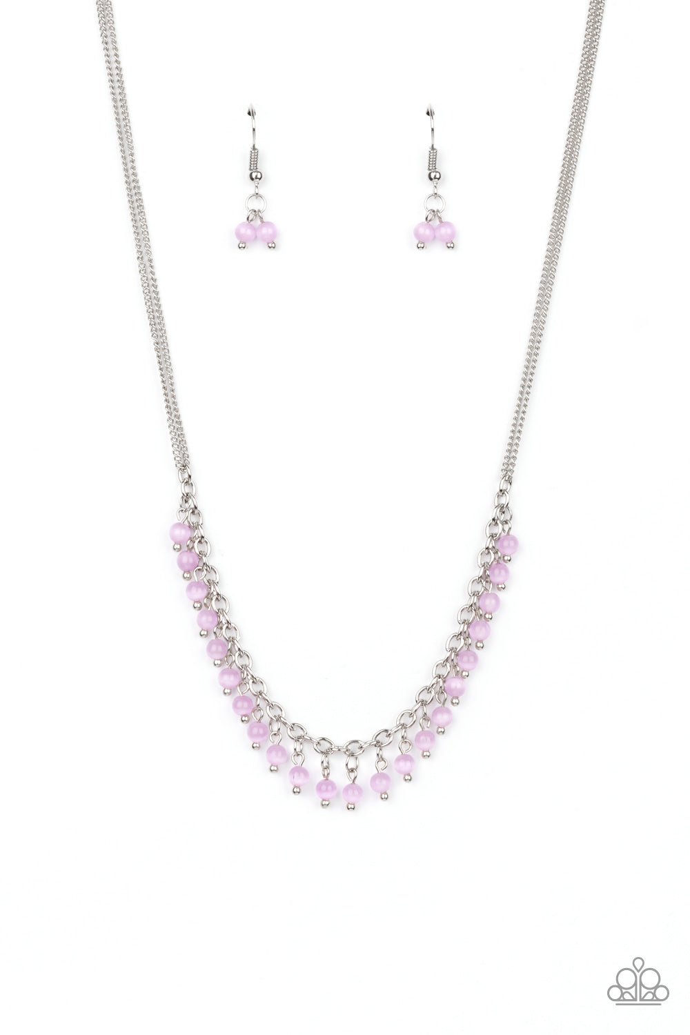 DEW a Double Take - purple - Paparazzi necklace