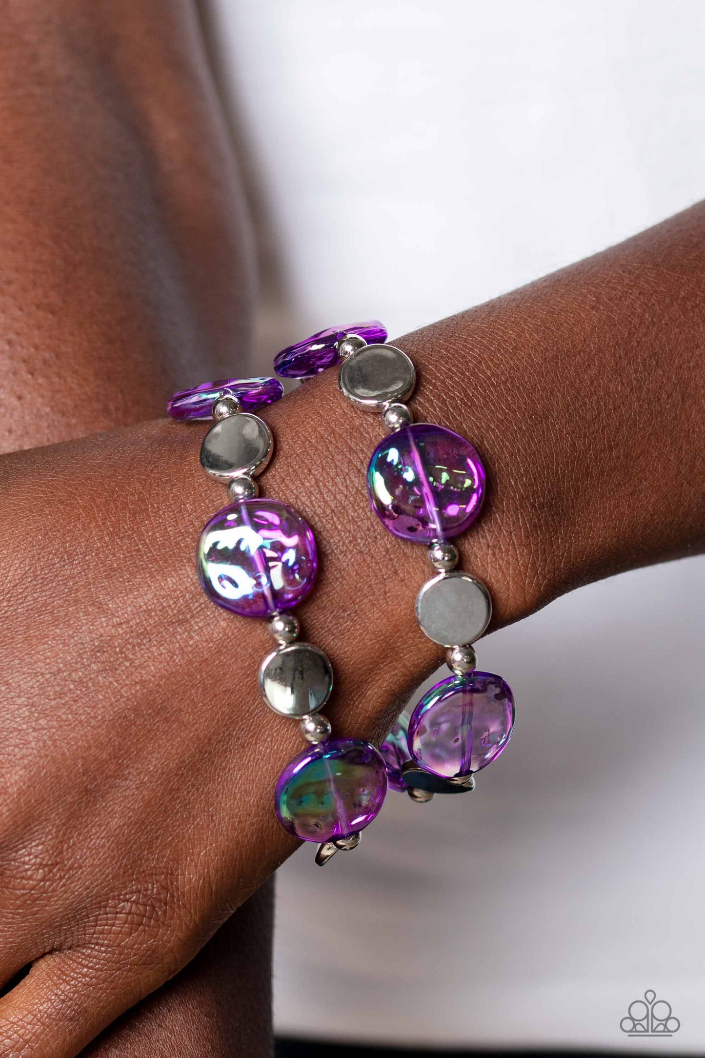 DISCUS Throw - purple - Paparazzi bracelet