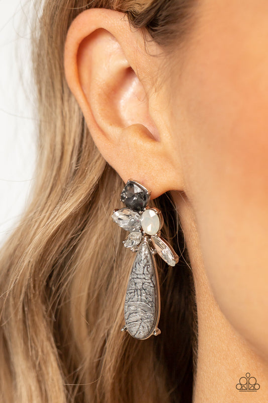 DIY Dazzle - silver - Paparazzi earrings
