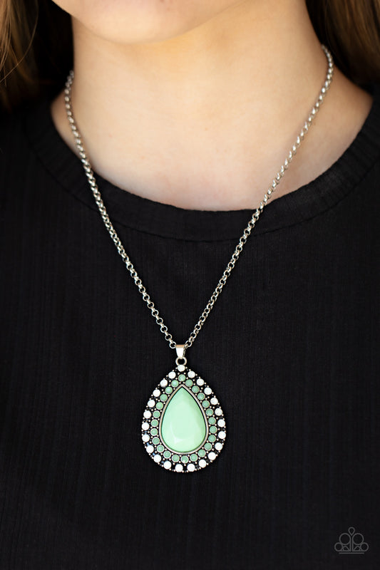 DROPLET Like Its Hot - green - Paparazzi necklace