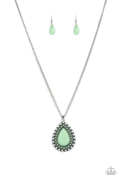 DROPLET Like Its Hot - green - Paparazzi necklace