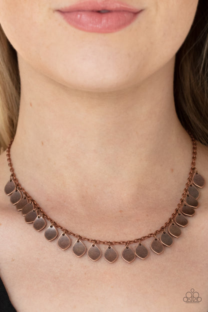 Dainty DISCovery - copper - Paparazzi necklace