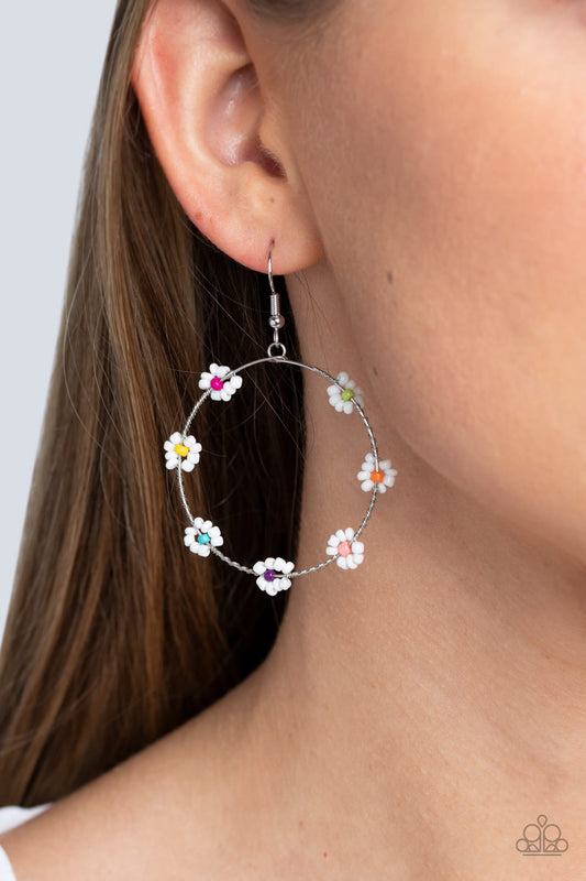 Dainty Daisies - multi - Paparazzi earrings