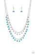 Dainty distraction blue necklace Clearance