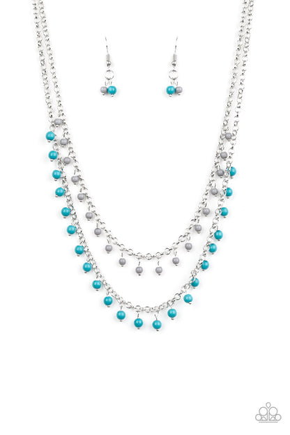 Dainty Distraction - blue - Paparazzi necklace