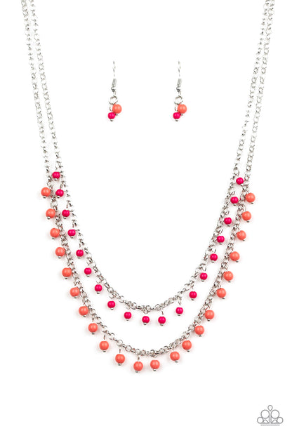 Dainty Distraction - orange - Paparazzi necklace