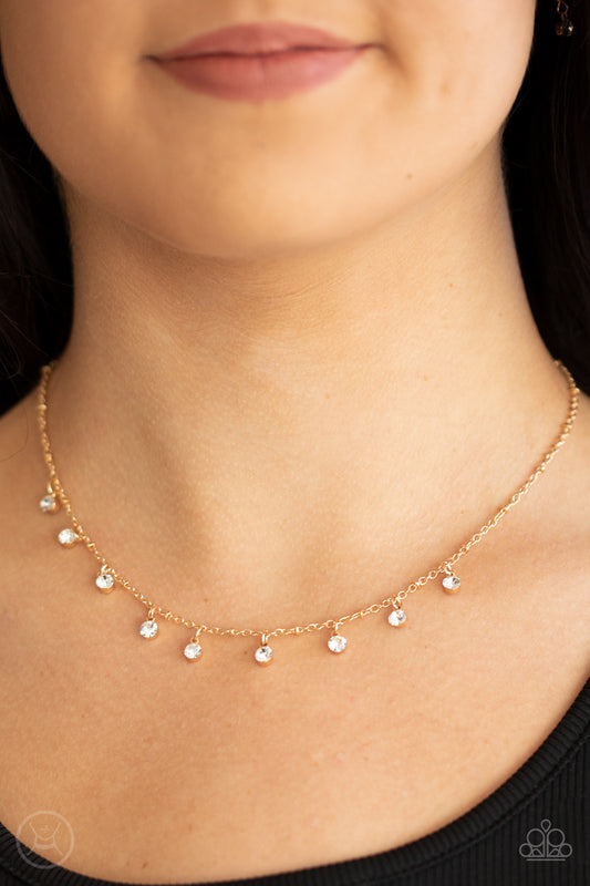 Dainty Diva - gold - Paparazzi necklace