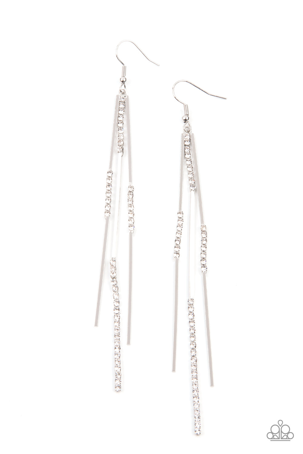 Dainty Dynamism - white - Paparazzi earrings
