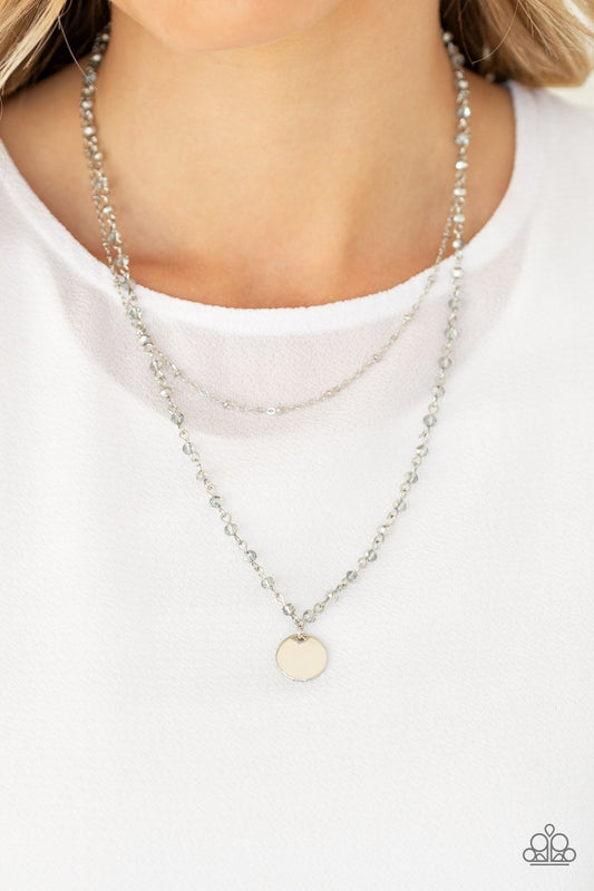Dainty Demure-silver-Paparazzi necklace