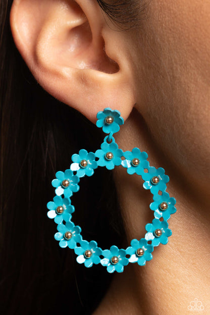 Daisy Meadows - blue - Paparazzi earrings