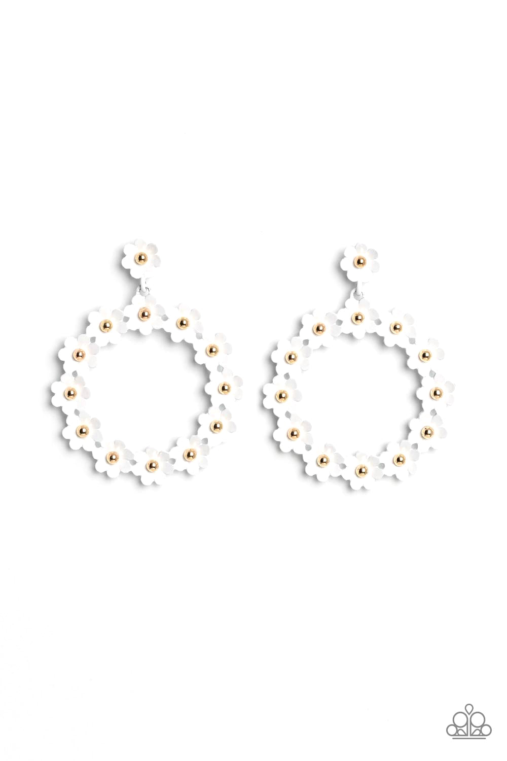 Daisy Meadows - white - Paparazzi earrings