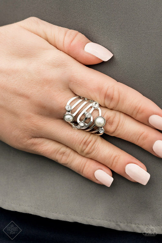 Dancing Diamonds-white-Paparazzi ring