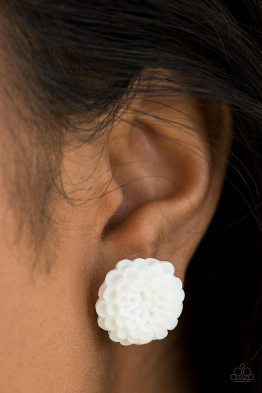 Dandelion Demure - white - Paparazzi earrings