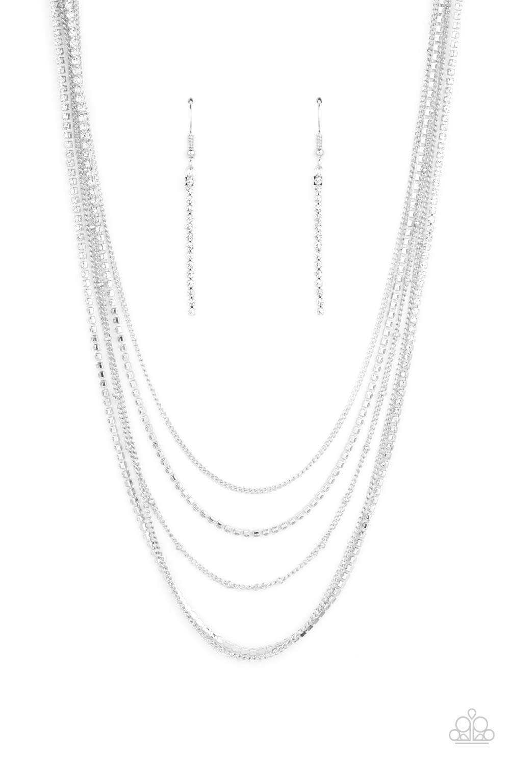 Dangerously Demure - white - Paparazzi necklace