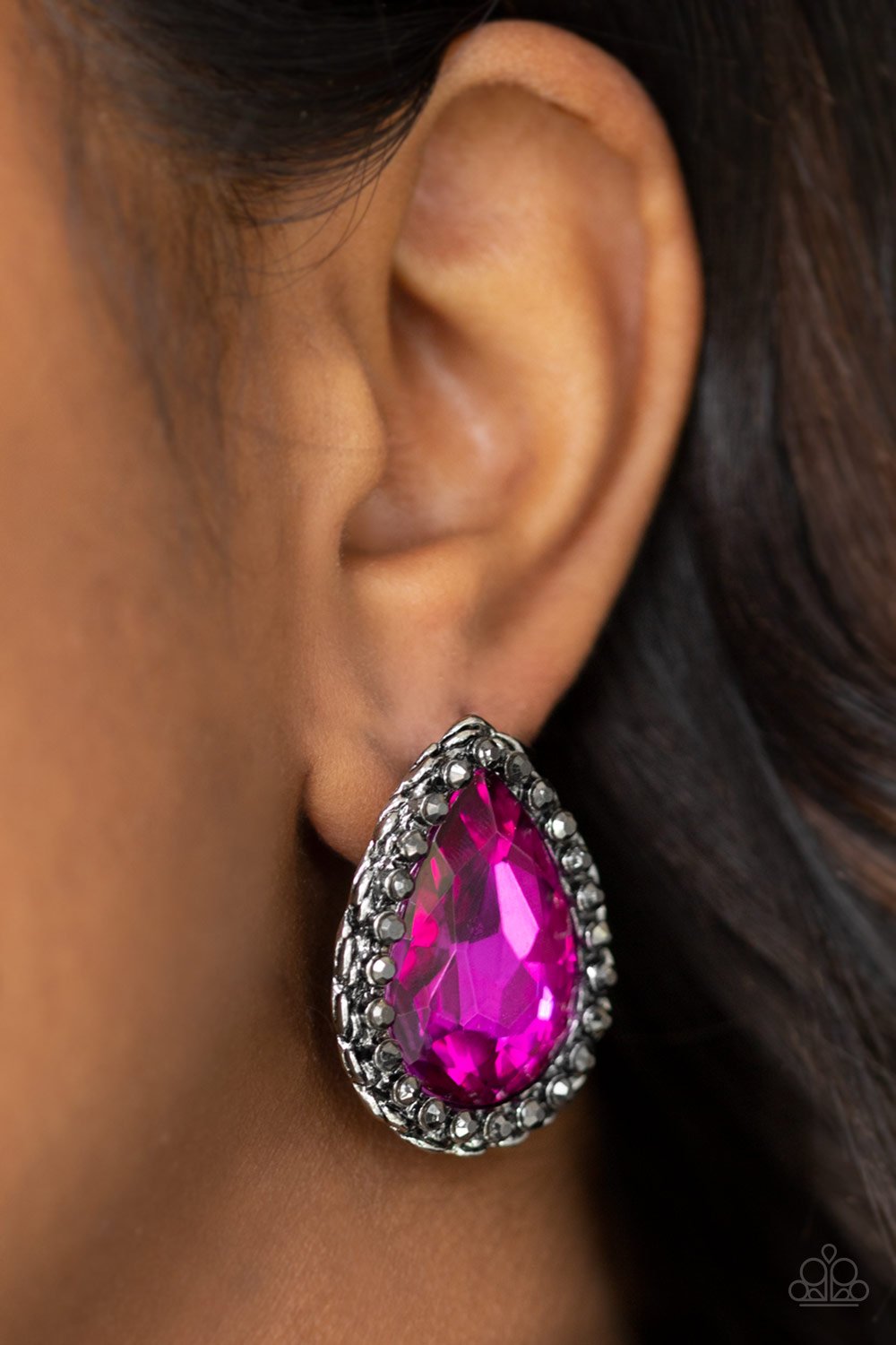 Dare to Shine-pink-Paparazzi earrings