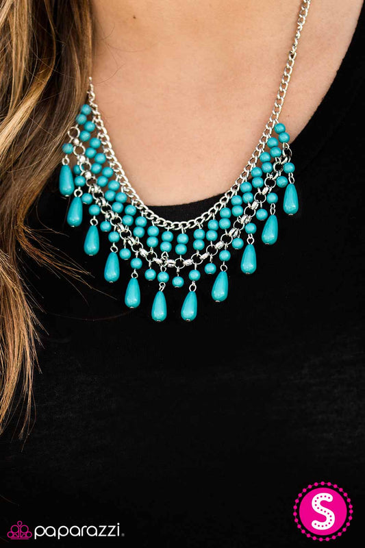 Daredevil - Blue - Paparazzi necklace