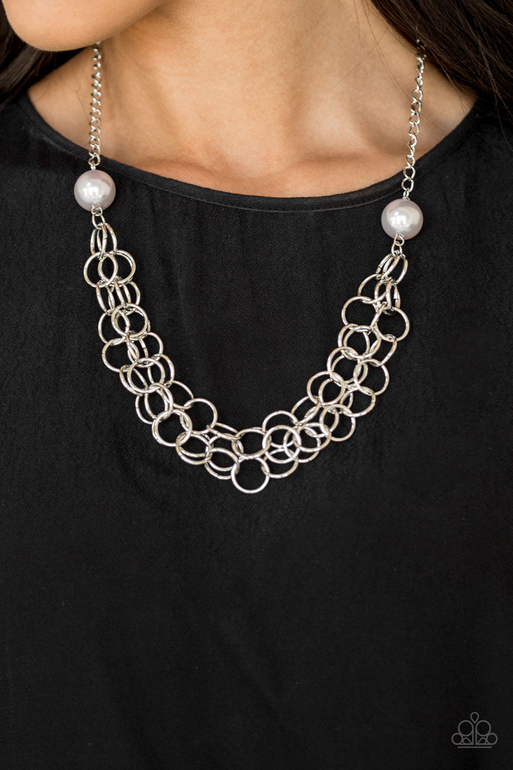 Daring Diva - silver - Paparazzi necklace
