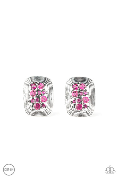 Darling Dazzle - pink - Paparazzi CLIP ON earrings