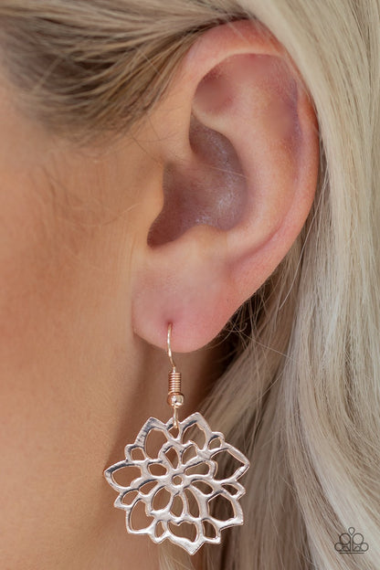 Darling Dahlia-rose gold-Paparazzi earrings