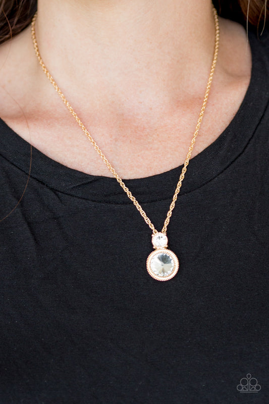 Date Night Dazzle - gold - Paparazzi necklace