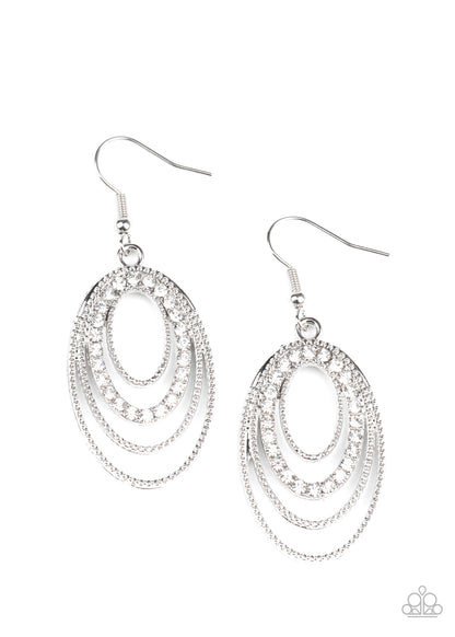 Date Night Diva - white - Paparazzi earrings – JewelryBlingThing