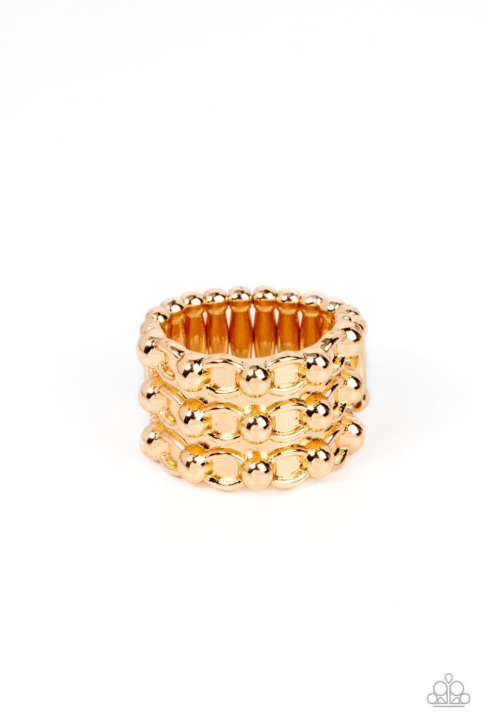 Dauntless Demeanor - gold - Paparazzi ring