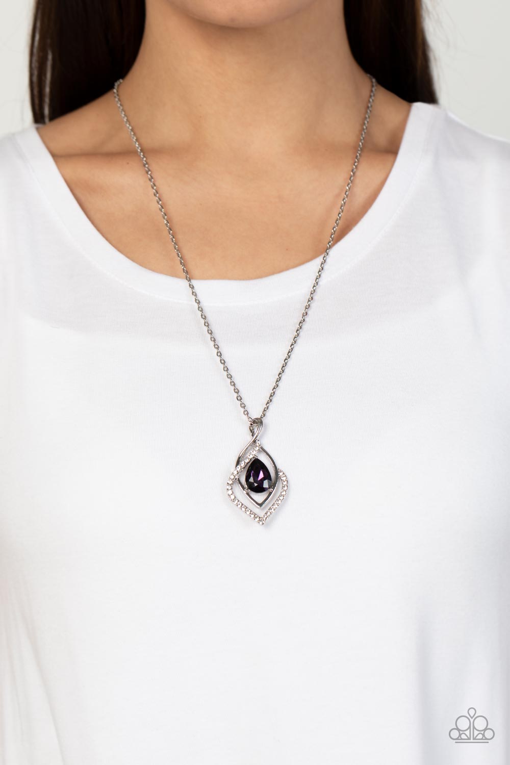 Dauntless Demure - purple - Paparazzi necklace