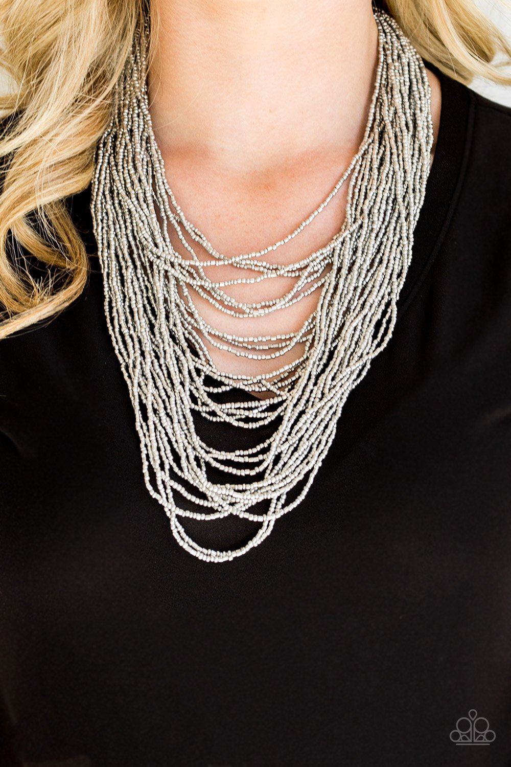 Dauntless Dazzle-silver-Paparazzi necklace