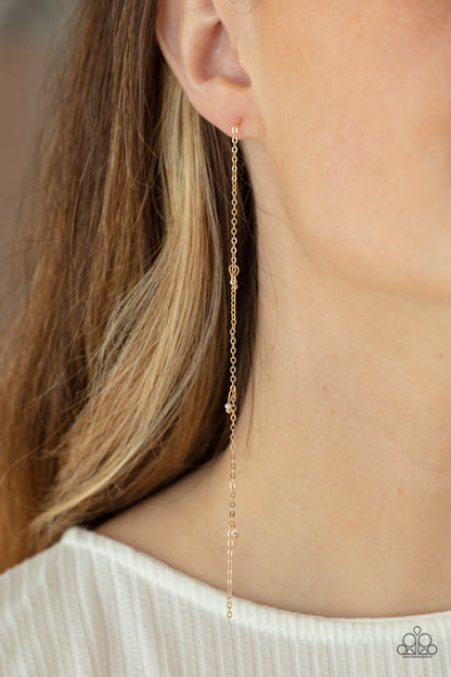 Dauntlessly Dainty - gold - Paparazzi earrings