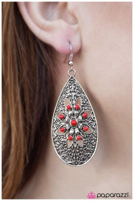 Day By Day - Red - Paparazzi earrings