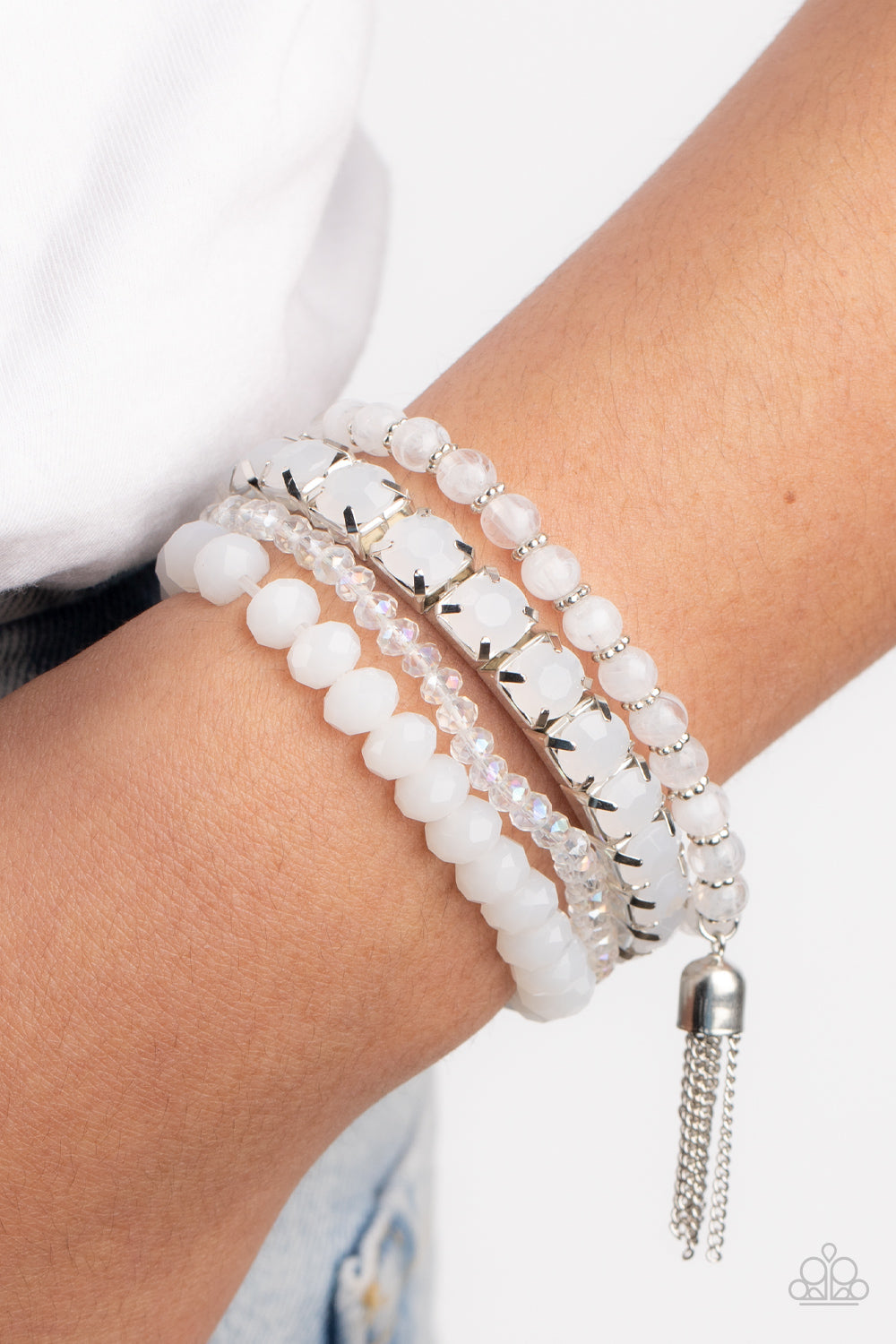 Day Trip Trinket - white - Paparazzi bracelet